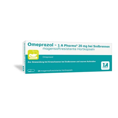 Omeprazol 1 A Pharma 20 Mg Magensaftresistente Hartkapseln 14 St 14