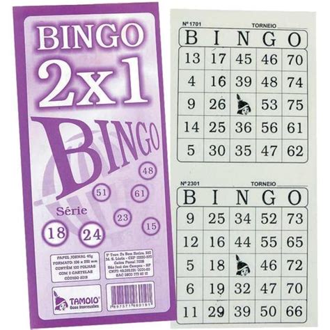 Bloco para Bingo Jornal Bingão 2 X1 100 Folhas PCT 12 Tamoio