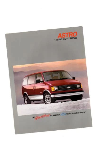 1989 Chevy Astro Van Brochure With Color Chart Ltclcssport £632 Picclick Uk