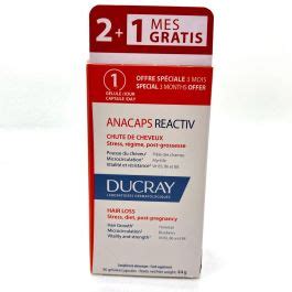 Ducray Anacaps Reactiv Cabello Y U As Envases Capsulas