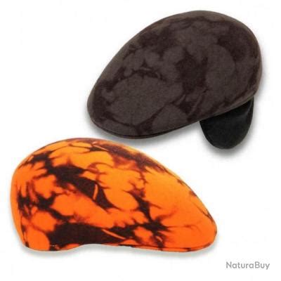 Casquette Plate Orange Camo Avec Cache Oreilles Tm Chapeaux