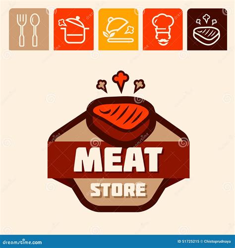 Meat Store Logo Stock Vector Illustration Of American 51725215