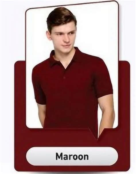 Cotton Plain Mens Maroon Half Sleeve Collar T Shirt At Rs 180 Piece In