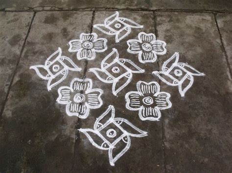 Rangoli Designskolam Sno 40 15 1 Ner Pulli Kolam