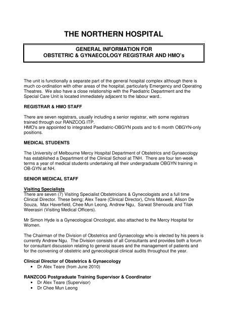 THE NORTHERN HOSPITAL - Northern Health Careers