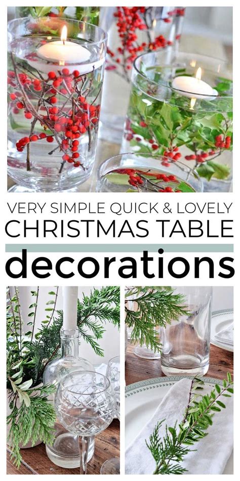 Quick Easy Christmas Table Decoration Christmas Table Decorations