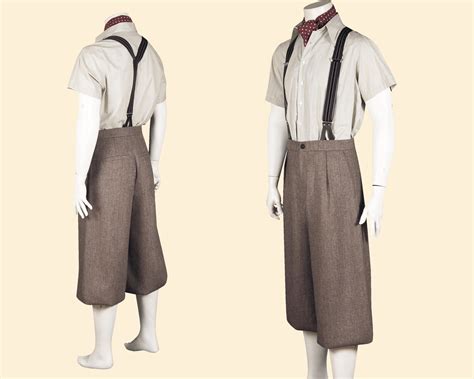 30s 20s Knickerbockers Long Plus Fours Brown Merino Wool Swing Lindy