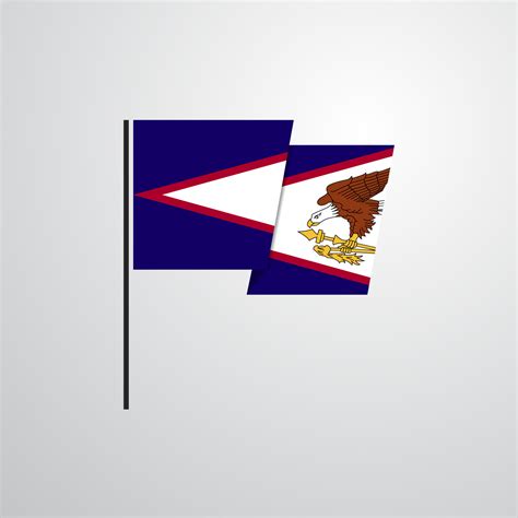 American Samoa waving Flag design vector 14300193 Vector Art at Vecteezy