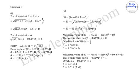 Suggested Solutions 2020 Gce O Level A Math Paper 2 Emily Learning