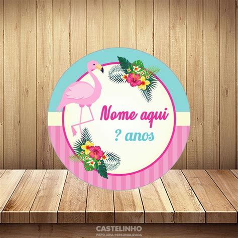 Adesivos Flamingo Tropical R Tulos X Cm Para Latinha Elo