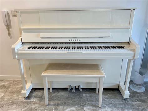 White Yamaha upright Piano, Hobbies & Toys, Music & Media, Musical ...