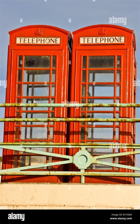 Pair Of Traditional British Red Telephone Boxes Stock Photo Alamy