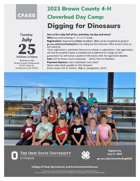 2023 Cloverbud Day Camp Osu Extension Brown County