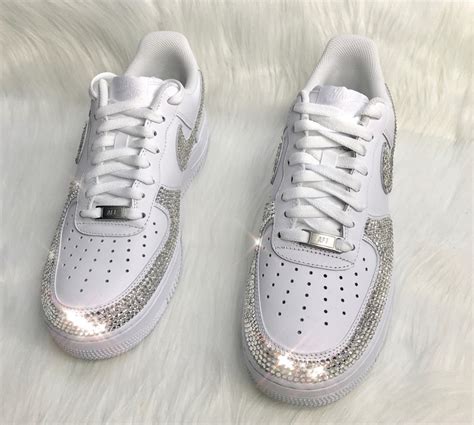 Bling Nike Air Force With Swarovski Crystals Women S Etsy