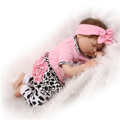 22" Reborn Doll Silicone Realistic Baby Dolls lifelike in Cow Pattern ...