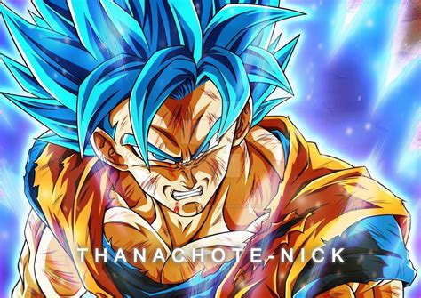 Goku Ssgss Redraw Dbs Fx And Bg By Thanachote Nick On Deviantart