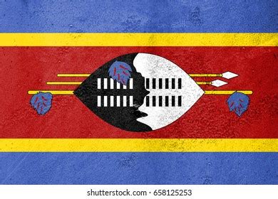 Swaziland Flag Depicted Bright Paint Colors Stock Photo 1615140043 | Shutterstock