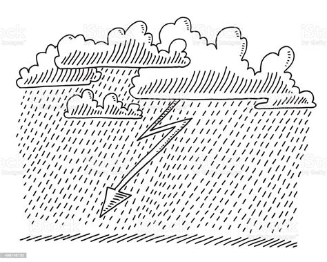 Thunderstorm Rain Drawing