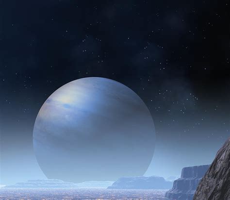 Kepler 35c Seen From Kepler 36b Artwork Photograph By Science Photo