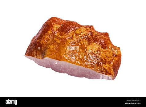 Piece Of Smoked Carving Pork Ham Stock Photo Alamy