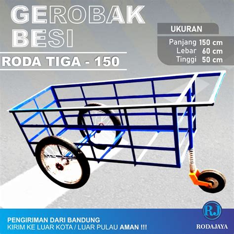 Jual Gerobak Besi Roda Tiga X X Cm Kereta Barang Alat Angkut