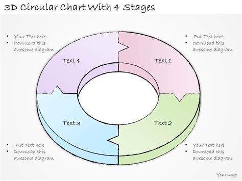 2502 Business Ppt Diagram 3d Circular Chart With 4 Stages Powerpoint