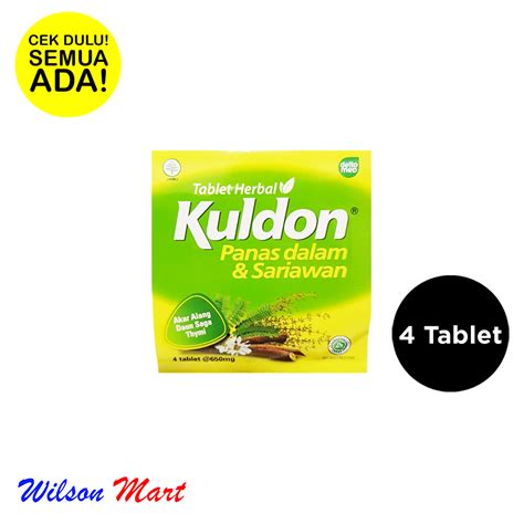 Jual KULDON OBAT PANAS DALAM DAN SARIAWAN ISI 4 TABLET HERBAL Shopee