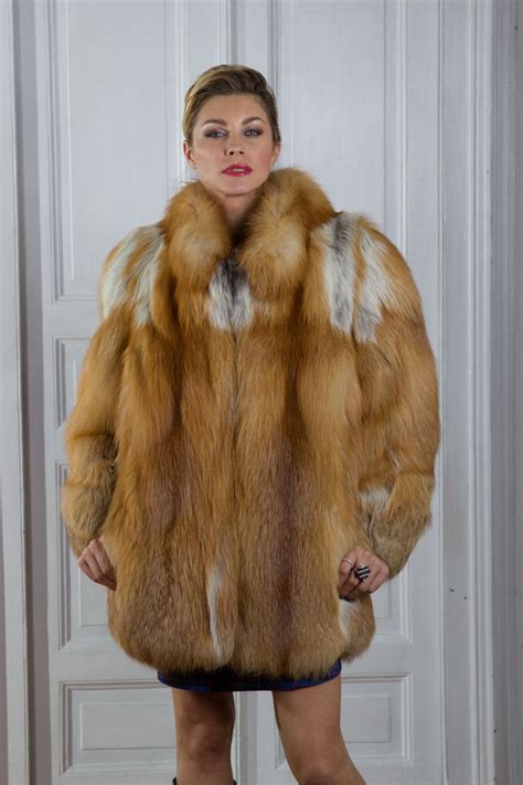 Ebay Itm PELLICCIA VOLPE ROSSA RED FOX FUR COAT PELISSE