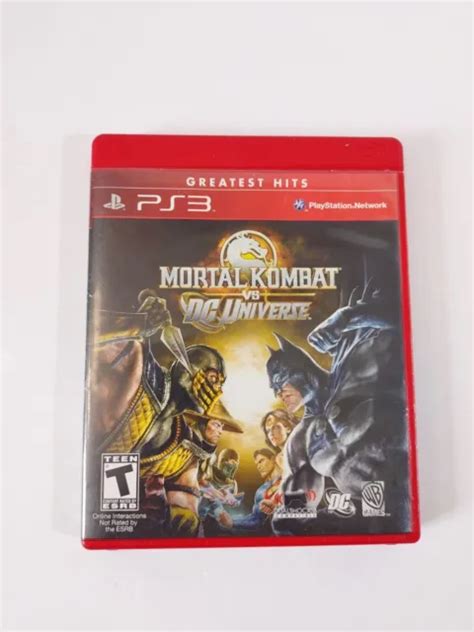 MORTAL KOMBAT VS DC Universe PlayStation 3 PS3 Greatest Hits Pas De