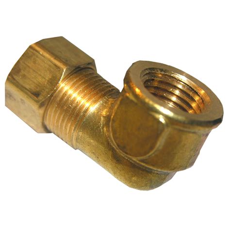 Lasco 17 7029 3 8 Inch Compression By 1 4 Inch Female Pipe Thread Brass 90 Degree Ell Elbow