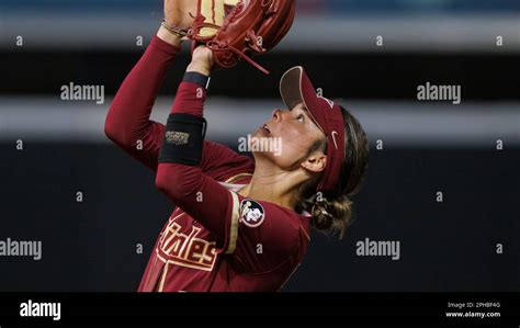 Florida States Devyn Flaherty 9 Makes A Catch During An Ncaa