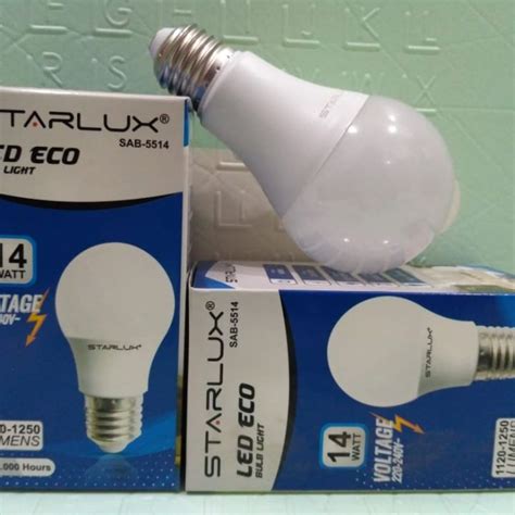 LED ECO STARLUX 14 WATT GARANSI 1 TAHUN SNI NYALA PUTIH TERANG