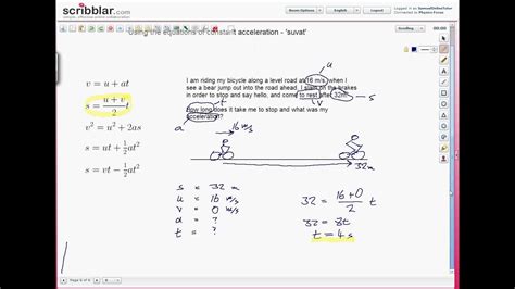 Using The Suvat Equations Youtube