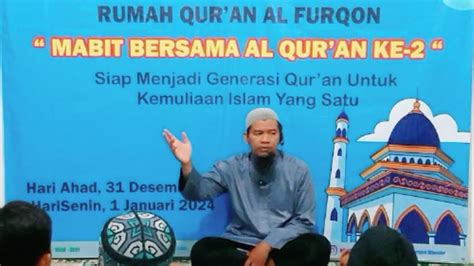 Kisah Alqomah Kajian Ba Da Shubuh Mabit Rumah Qur An Al Furqon