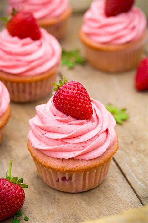 Neapolitan Cupcakes With Strawberry Buttercream Frosting