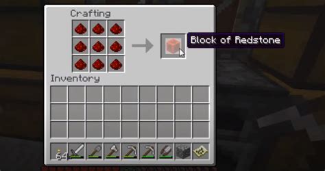 How To Make A Redstone Block Minecraft Recipe