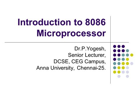 Pdf 8086 Microprocessor Ppt Slideshare Pdf Télécharger Download