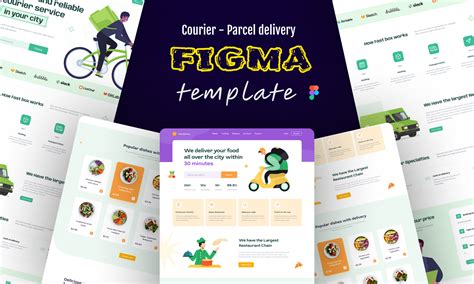 Courier Or Food Delivery Or Parcel Delivery Website Figma Template Figma