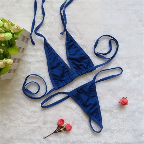 2018 Sexy Micro Mini Bikini Set Women Transparent Swimwear Tiny Bikinis