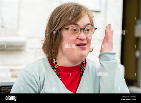 Expressive Portrait Of A 41 Yo Woman With The Down Syndrome Tienen