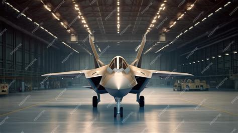 Premium Ai Image Fighter Jet Of Air Force Fighter Jet Military Airplane Parked At Airport