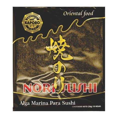 Alga Marina Nori Kaporo Para Sushi 28 G Walmart