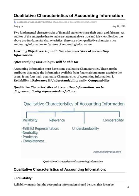 Qualitative Characteristics Of Accounting Information By Sanjoy19 Issuu