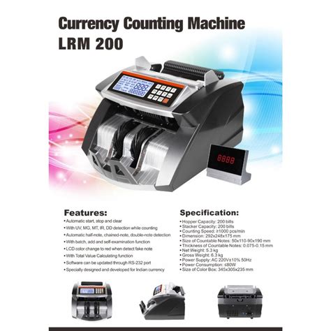 Le Rayon Fully Automatic Currency Counting Machine For Bank Model