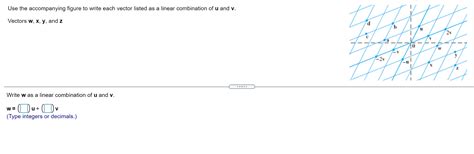 Solved Use The Accompanying Figure To Write Each Vector Chegg