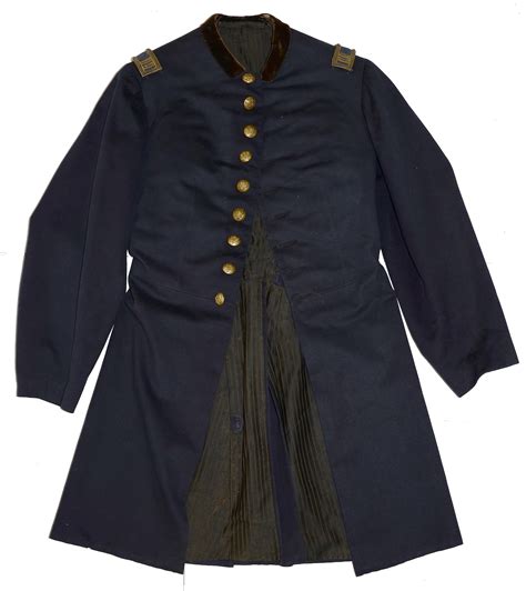 Civil War Union Infantry Captains Frock Coat With Velvet Roll Over