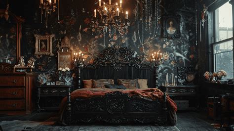 Enchanting Goth Cottagecore Fabrics, Wallpapers, and Home Decor ...