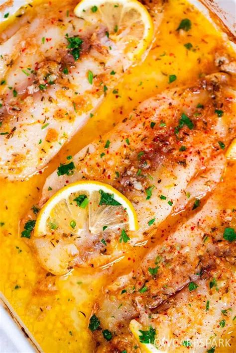 Oven Baked Garlic Butter Lemon Tilapia Low Carb Spark