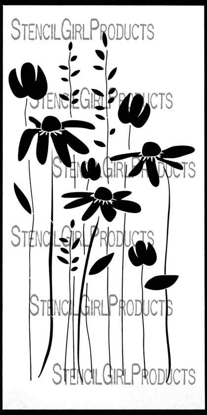 Daisy Wildflower Stencil Jennifer Evans Stencilgirl Products