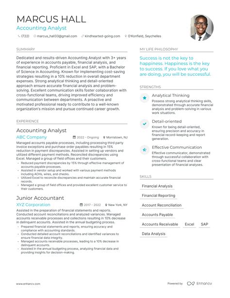 Successful Accounting Analyst Resume Examples And Writing Tips For